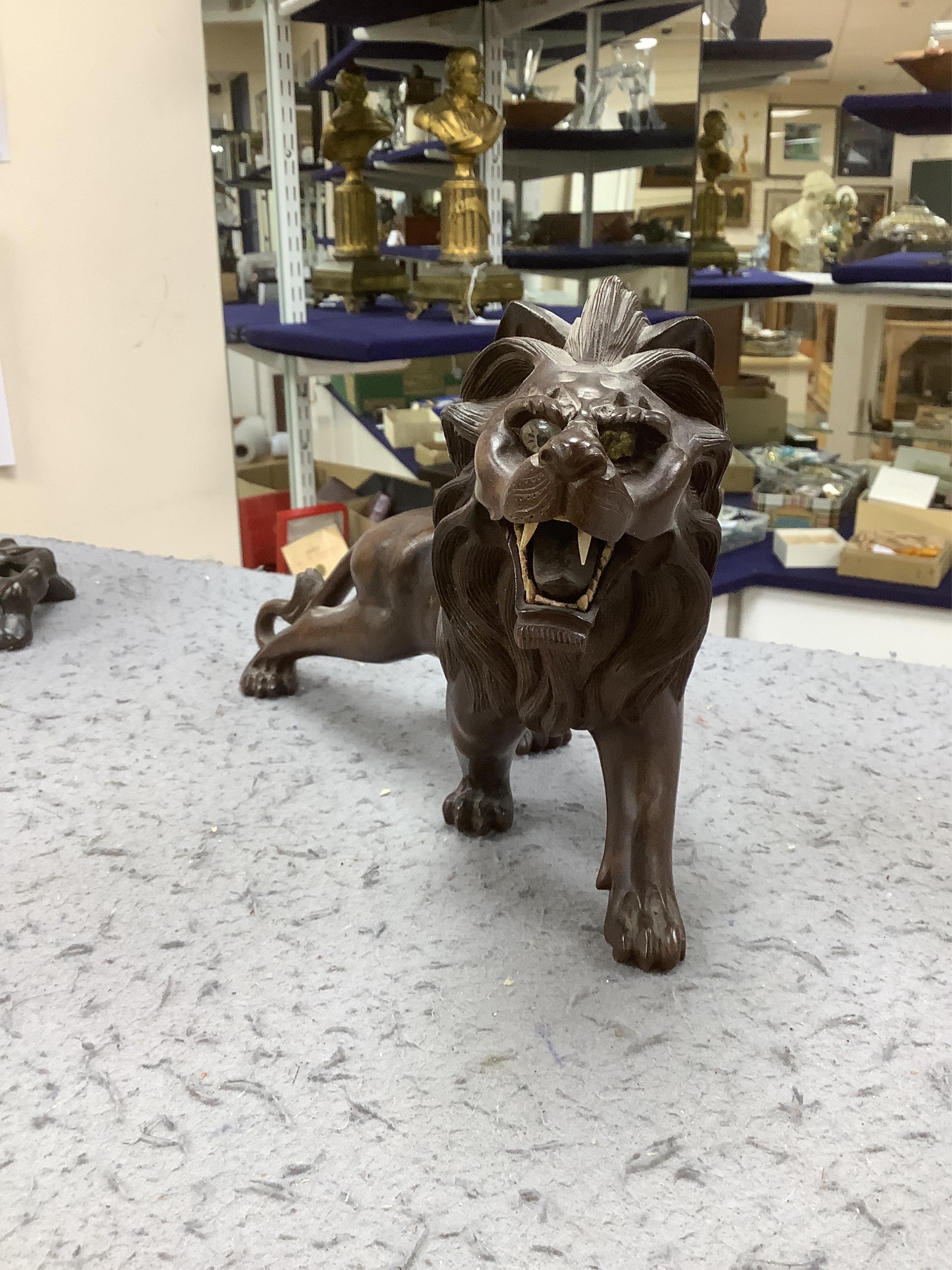 A group of Chinese bronzes and wood carvings, tallest 23.5cm. Condition - fair to good